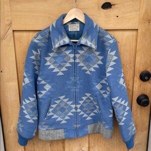 Pendleton Blue and Gray Patterned Jacket